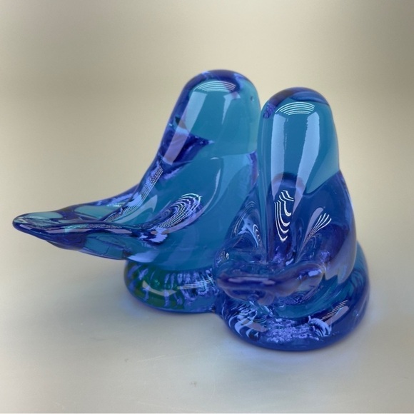 Vintage Handblown ArtGlass Bluebird of Happiness Glass Figurine - Picture 5 of 8